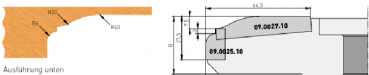 HW Wechselplatten Abplattfräser 200x35x30 Z2+2 Aluminium Ausführung unten (Rechtslauf)